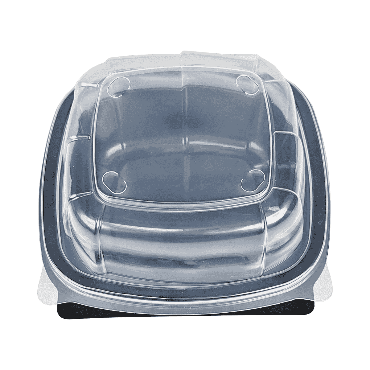 ZK-PP-037 可重復使用的黑色PP包裝容器，適用于旅行、露營、野餐